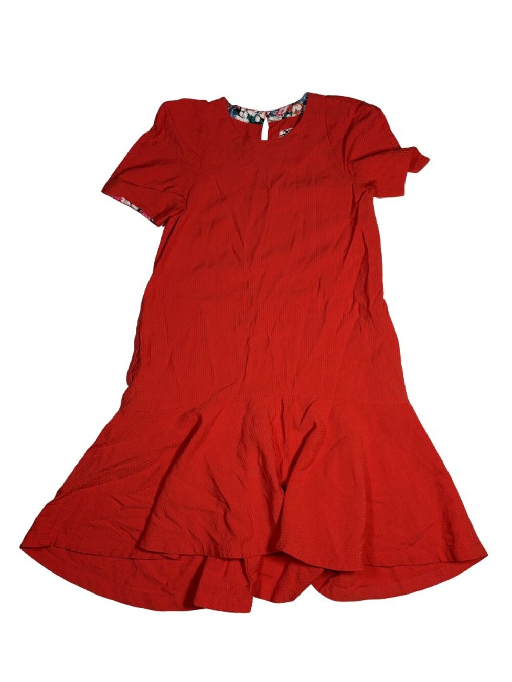 Anthropologie MAEVE Red fit & flare flutter dress 2